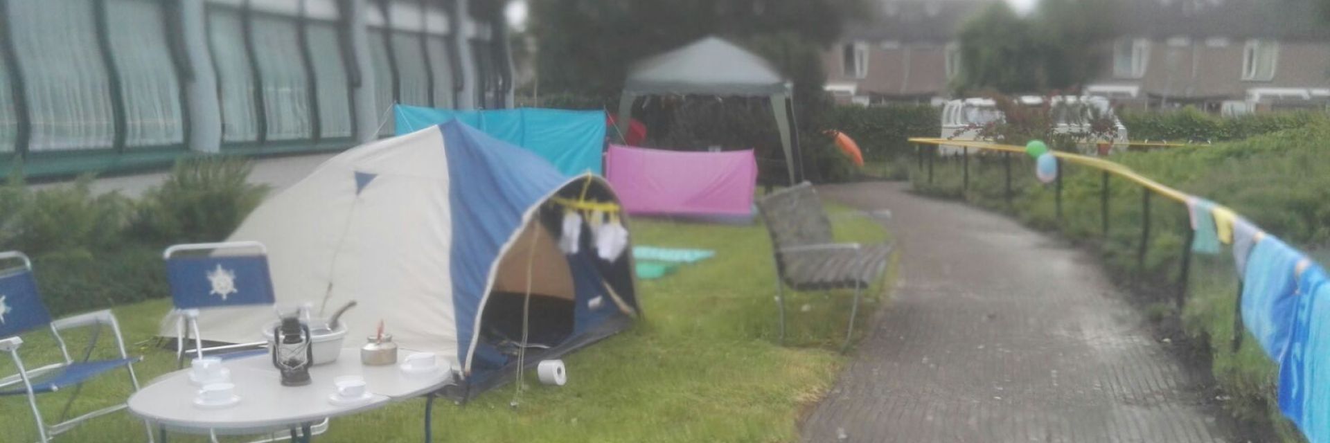 Kamperen in de achtertuin