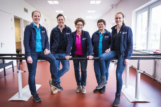 Team fysiotherapie in ZINN locatie De Burcht, Hoogezand