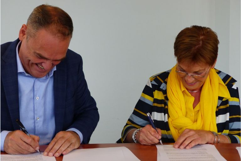 Intentie tot bouwen ondertekend bij ZINN locatie De Burcht 