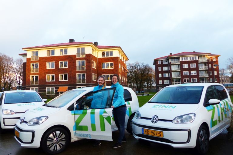 Medewerkers ZINN Thuiszorg trots op elektrisch rijden